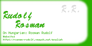 rudolf rosman business card